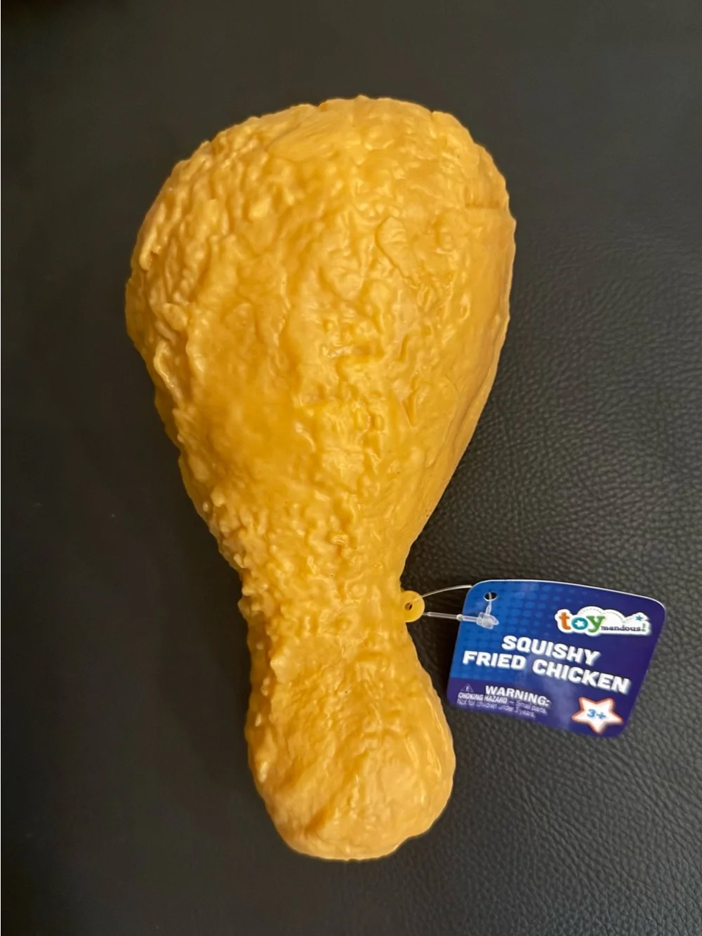 TOYMENDOUS ORIGINAL SQUISHY FRIED CHICKEN DRUMSTICK TOY. VIRAL GOLDEN BROWN NWT